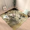 Black and Yellow Modern Rug for Living Room or Bedroom view 1