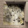 Black and Yellow Modern Rug for Living Room or Bedroom view 3