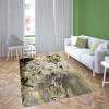 Black and Yellow Modern Rug for Living Room or Bedroom view 4