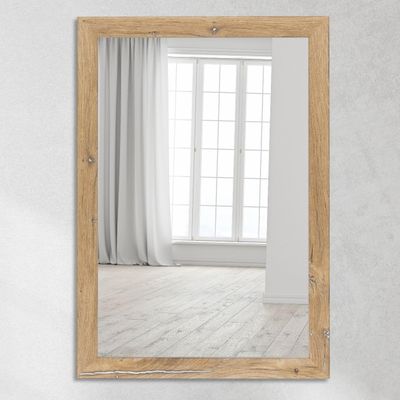 CLAMARO Neo Collage Wall Mirror 45 x 90 cm, Vintage Silver Oak