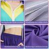 Coseaon Women's 80s/90s Retro Tracksuit Costume Set with Accessories, Dark Purple, S view 3
