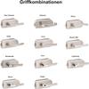 Glass Door Hardware “D” Set UV | Matte V2A Stainless Steel | Incl. Office Hinges + Frame Parts | Shine view 2