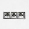 N&L 3 Outlets in 3-Gang Frame, Flush-Mount, FINESSE, Matte Silver view 3