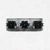 N&L 3 Outlets in 3-Gang Frame, Flush-Mount, FINESSE, Matte Silver view 4