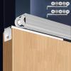 EXCLURA Ceiling-Mounted Bypass Sliding Door Track Set, Silver, 2.6 m (8.5 ft) view 1