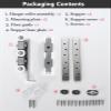 EXCLURA Ceiling-Mounted Bypass Sliding Door Track Set, Silver, 2.6 m (8.5 ft) view 3