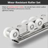 EXCLURA Ceiling-Mounted Bypass Sliding Door Track Set, Silver, 2.6 m (8.5 ft) view 4