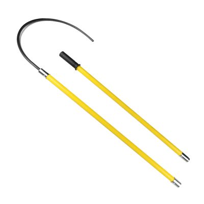 3/5/6/10 ft Electrical Safety Rescue Hook, 10 kV–220 kV High-Voltage Epoxy-Insulated Pole with 20-Inch Opening, Portable Emergency Protection Equipment for Electricians (Yellow, 3 m/9.8 ft)