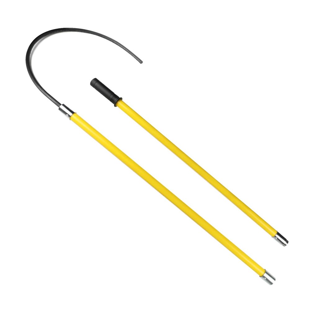 3/5/6/10 ft Electrical Safety Rescue Hook, 10 kV–220 kV High-Voltage Epoxy-Insulated Pole with 20-Inch Opening, Portable Emergency Protection Equipment for Electricians (Yellow, 3 m/9.8 ft)