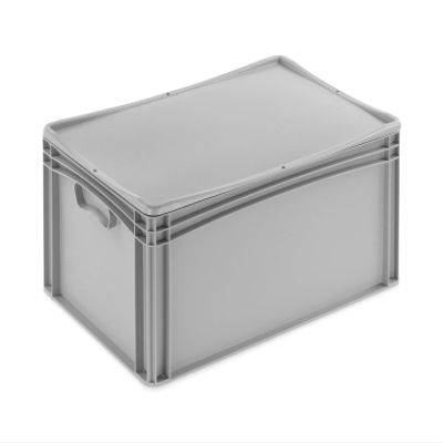 Storage Box with Lid, Euro Crate, Closed, 60 x 40 x 28.3 cm