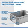 Storage Box with Lid, Euro Crate, Closed, 60 x 40 x 28.3 cm view 3
