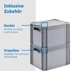 Storage Box with Lid, Euro Crate, Closed, 60 x 40 x 28.3 cm view 4