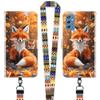 JEZSTHAI Flip Case for Samsung Galaxy M52 5G with Red Fox Pattern and Crossbody Strap view 1