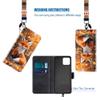 JEZSTHAI Flip Case for Samsung Galaxy M52 5G with Red Fox Pattern and Crossbody Strap view 2