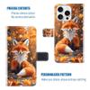 JEZSTHAI Flip Case for Samsung Galaxy M52 5G with Red Fox Pattern and Crossbody Strap view 4