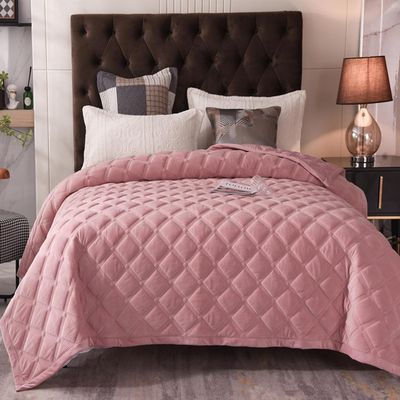 MiduoHu Quilted Bedspread Set for Two, Soft Crystal Velvet, 3-Piece