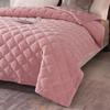 MiduoHu Quilted Bedspread Set for Two, Soft Crystal Velvet, 3-Piece view 2