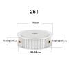 1 pc S5M Timing Pulley, 25 Teeth, AF Type, 4–25 mm Bore, 10/15/20/25 mm Width, 5 mm Bore, 25T 27 mm (25 mm) view 2