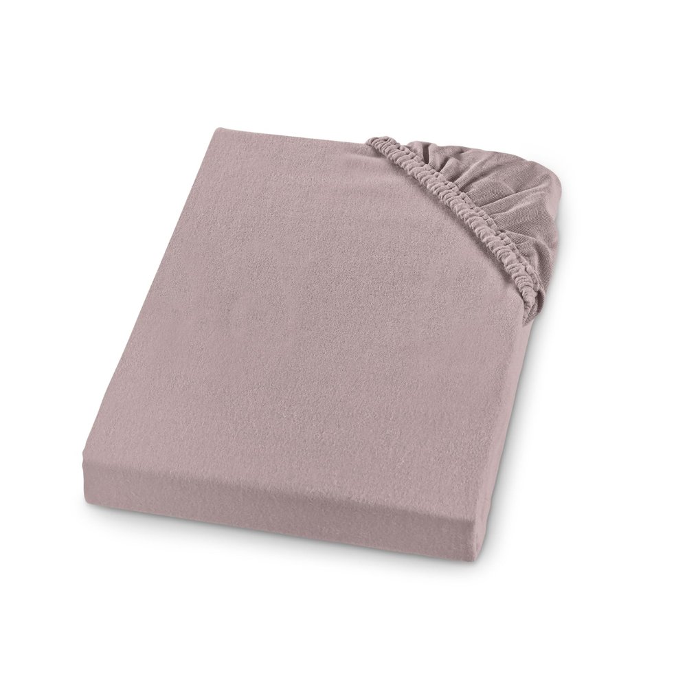 sleepling Fine Beaver Fitted Sheet 140 x 200 cm, 25 cm Pocket Depth, Taupe