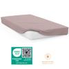 sleepling Fine Beaver Fitted Sheet 140 x 200 cm, 25 cm Pocket Depth, Taupe view 4