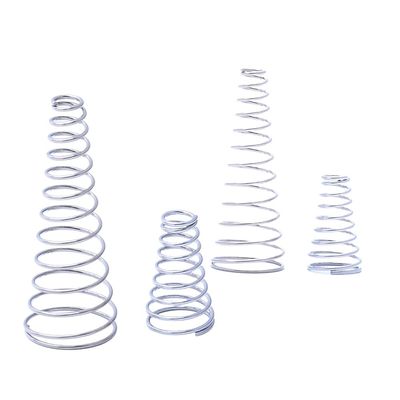 Conical Compression Spring, Stainless Steel Wire, Diameter 0.4–2 mm (1.1 x 12/22 x 26–6)