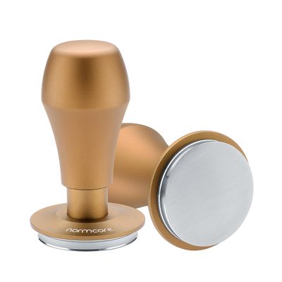 Normcore 53.3 mm Spring-Loaded Coffee Tamper V4.1 with Click Feedback, Flat Base, Compatible with Breville/Sage 54 mm Portafilters, Bronze