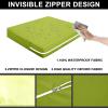 KYJSW Outdoor Patio Seat Cushion Cover for Rattan Chairs, Waterproof, Grass Green, 55 x 55 cm view 4