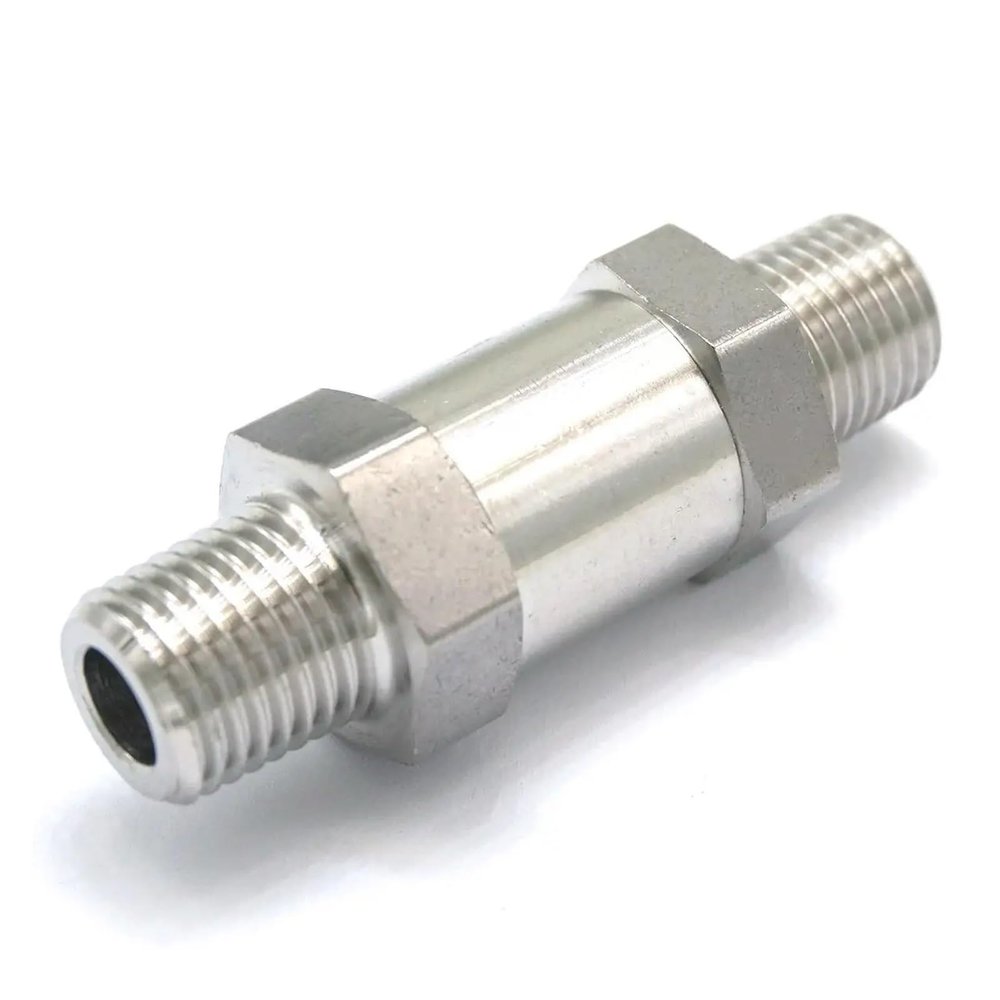 VWWJCCRO 1/4" NPT Male Check Valve, One-Way, 304 Stainless Steel, Water Gas Oil Non-Return