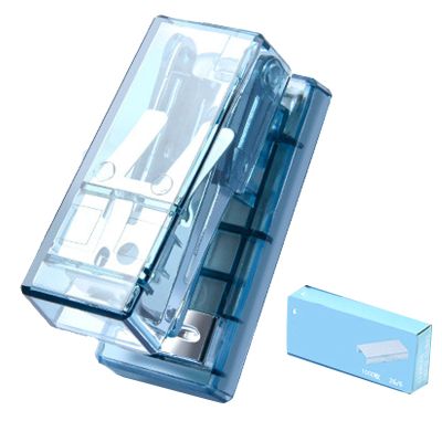 Ergonomic Compact Mini Stapler for Students, Office, and School, Blue