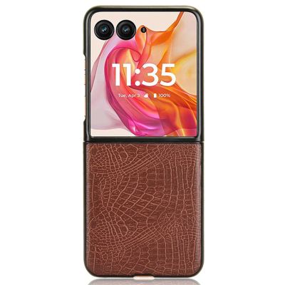 HAMEXLN Brown Slim Leather Case for Motorola Razr 60