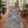 Siunwdiy Gray Runner Rug 24 x 79 in, Non-Slip Washable Minimalist Hallway and Kitchen Runner view 1
