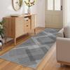 Siunwdiy Gray Runner Rug 24 x 79 in, Non-Slip Washable Minimalist Hallway and Kitchen Runner view 2