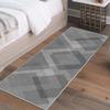 Siunwdiy Gray Runner Rug 24 x 79 in, Non-Slip Washable Minimalist Hallway and Kitchen Runner view 4