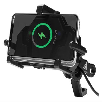 Motorcycle GPS Phone Mount with Wireless Charging, Cradle 3.0, Mirror Mount