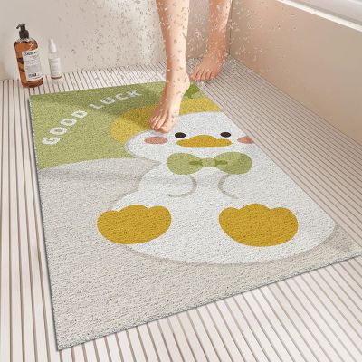 Pevfeciy Non-Slip Shower Mat 90 x 90 cm, PVC Loofah Mat with Drainage Holes