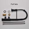 Matte Black Kitchen Sink Faucet with Pull-Down Sprayer, Two-Handle Mixer Tap view 4