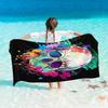 Skull Beach Towel, Microfiber, Halloween Design, 90 x 180 cm view 2