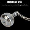 QANYEGN Fishing Reel Handle Replacement, Aluminum Alloy Spinning Reel Handle with Metal Ball Knob, Hex Shaft view 2