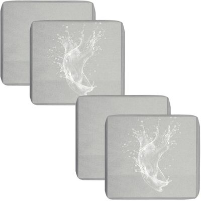 Mineliste 1/2/4-Count Outdoor Sofa Seat Cushion Covers, Waterproof Zippered Covers, 50x50 or 60x55 cm, Removable Garden Cushion Covers (A4, 60x55x10 cm, 4 pcs)