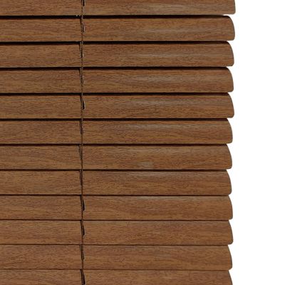 Customizable Brown Wood-Look Aluminum Venetian Blind, 145 × 210 cm