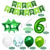 Green Birthday Decoration Set with Number 6 Foil Balloon view 2