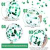 Green Birthday Decoration Set with Number 6 Foil Balloon view 3