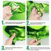 Green Birthday Decoration Set with Number 6 Foil Balloon view 4