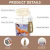 OWFKAY Insulated Stainless Steel Tumbler with Flip Straw Lid, Leakproof, Reusable, Fox Floral Pattern view 3