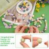100 Flower-Shaped Silicone Beads, Green Daisy Silicone Beads view 3