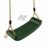 h2i Plastic Swing Seat 430 x 165 x 85 mm | 2.0 m PP Ropes & Metal Carabiners | For Private Outdoor Use | Dark Green view 1