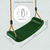 h2i Plastic Swing Seat 430 x 165 x 85 mm | 2.0 m PP Ropes & Metal Carabiners | For Private Outdoor Use | Dark Green view 2