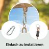 h2i Plastic Swing Seat 430 x 165 x 85 mm | 2.0 m PP Ropes & Metal Carabiners | For Private Outdoor Use | Dark Green view 4