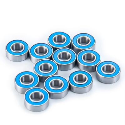 GTVNPOA 12-Piece Rubber-Sealed Bearing Kit for Tamiya Frog, Super Blackfoot and Stadium Blitzer RC Cars