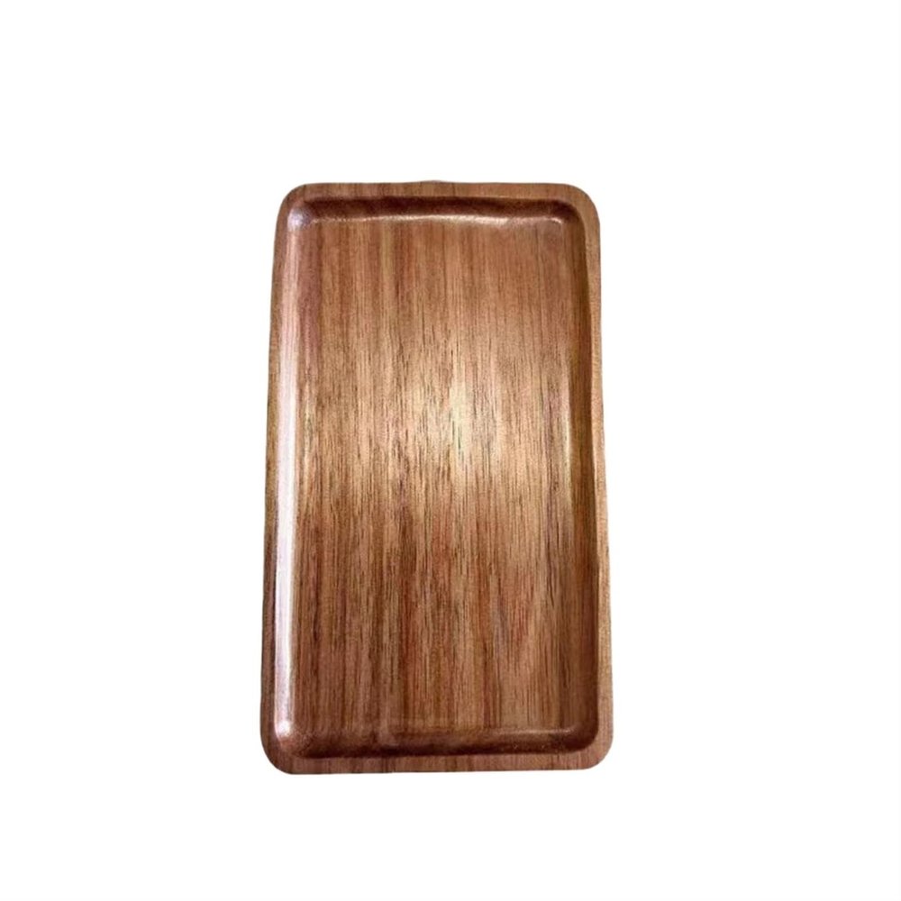UZAMIRLEX Wooden Tea Tray, Rectangle 10.5 x 19 cm